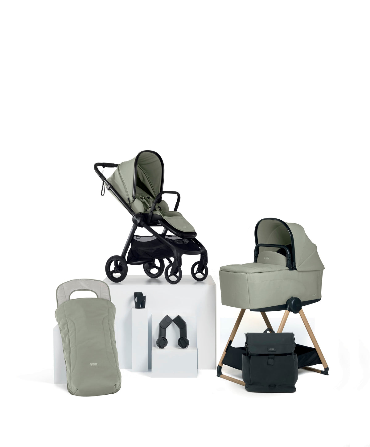 Vardo Essential Pushchair Bundle (7 Pieces) - Sage