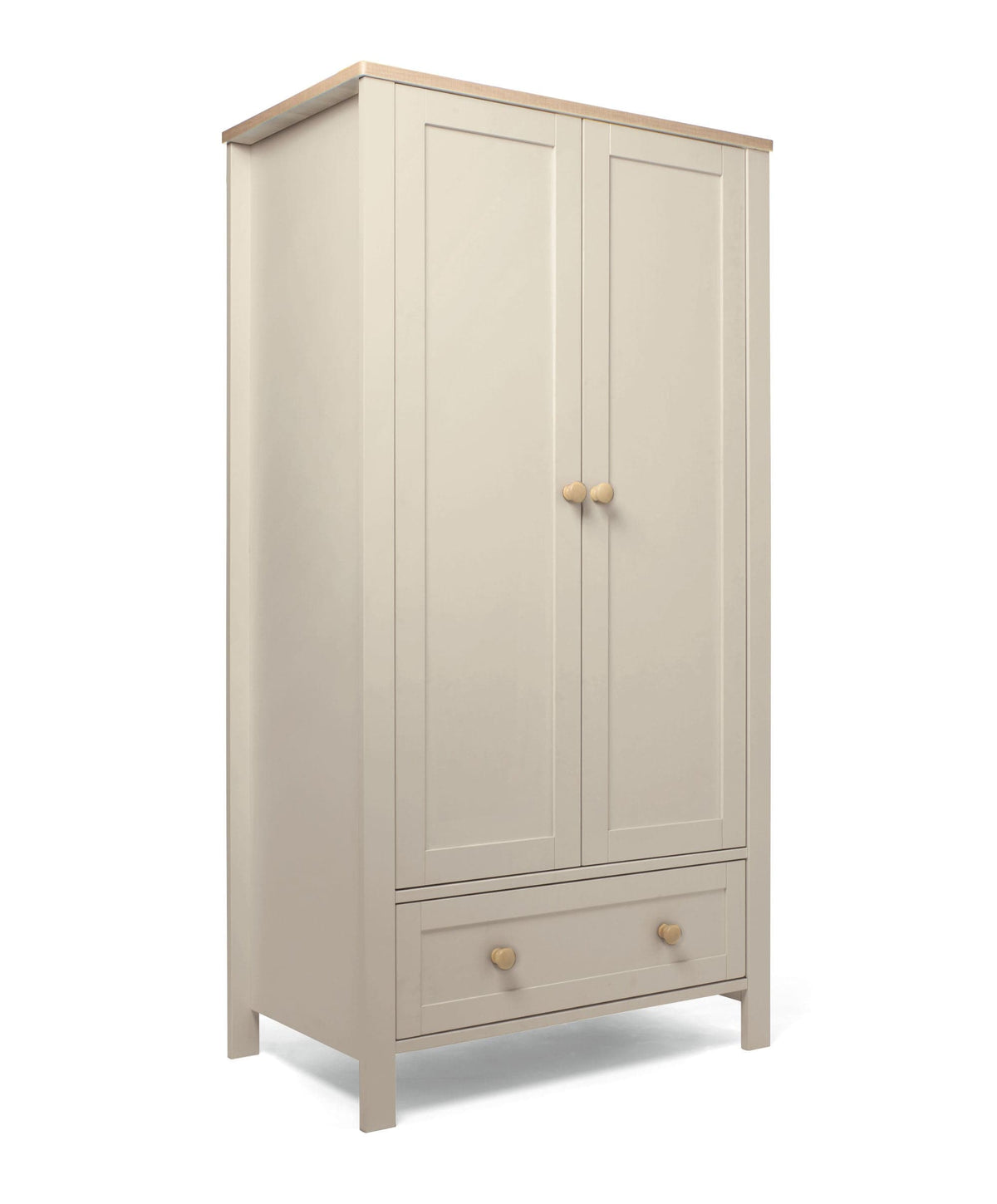 Wedmore 3 Piece Small Cotbed Range With Dresser Changer & Wardrobe - Cashmere/Oak