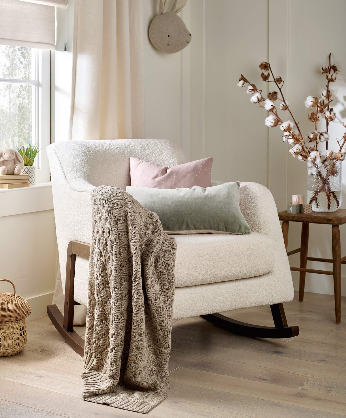 Cable Knit Blanket - Welcome to the World Seedling - Mocha