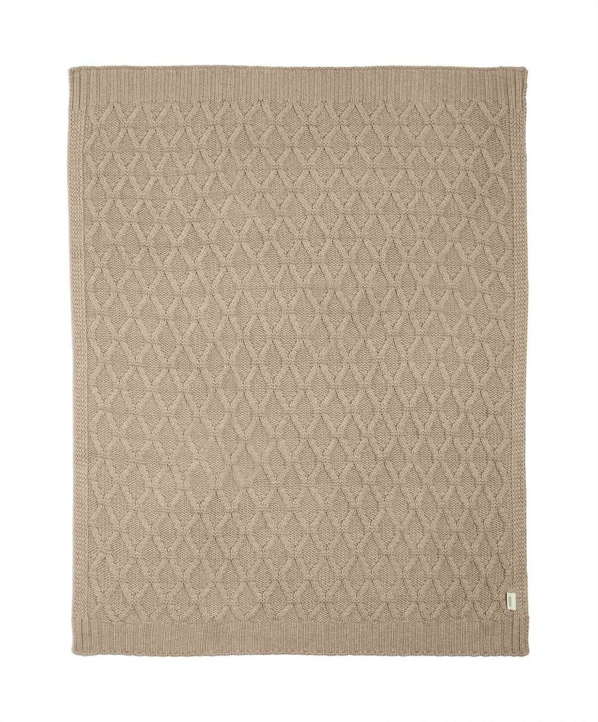 Cable Knit Blanket - Welcome to the World Seedling - Mocha