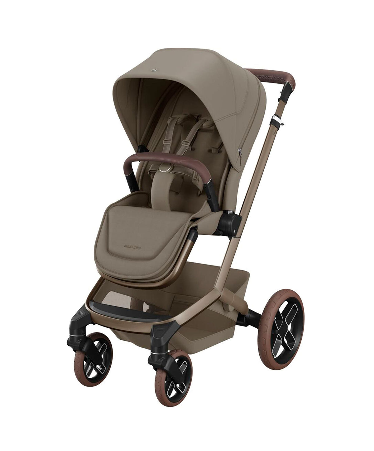 Maxi-Cosi Fame Pushchair & Carrycot with Coral Slide Pro Car Seat - Oak Truffle