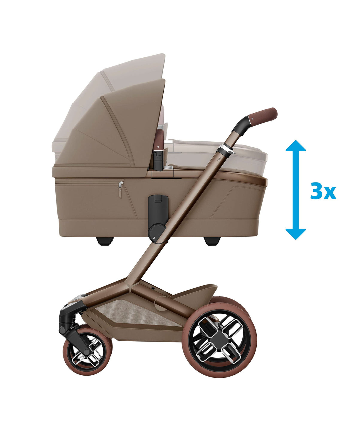 Maxi-Cosi Fame Pushchair & Carrycot with Coral Slide Pro Car Seat - Oak Truffle