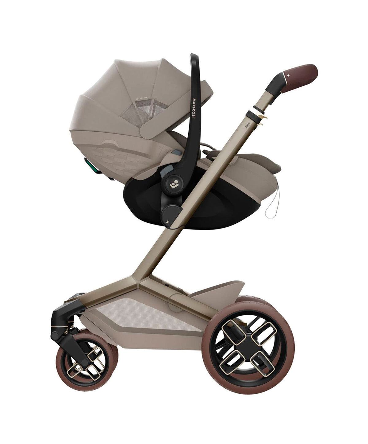 Maxi-Cosi Fame Ultimate Pushchair Bundle with Pebble Slide Pro Car Seat & Base (7 Pieces) - Sapphire Sand