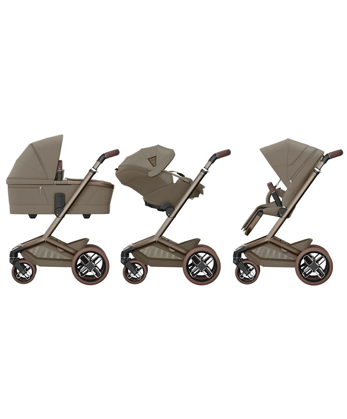 Maxi-Cosi Fame Ultimate Pushchair Bundle with Pebble Slide Pro Car Seat & Base - Oak Truffle
