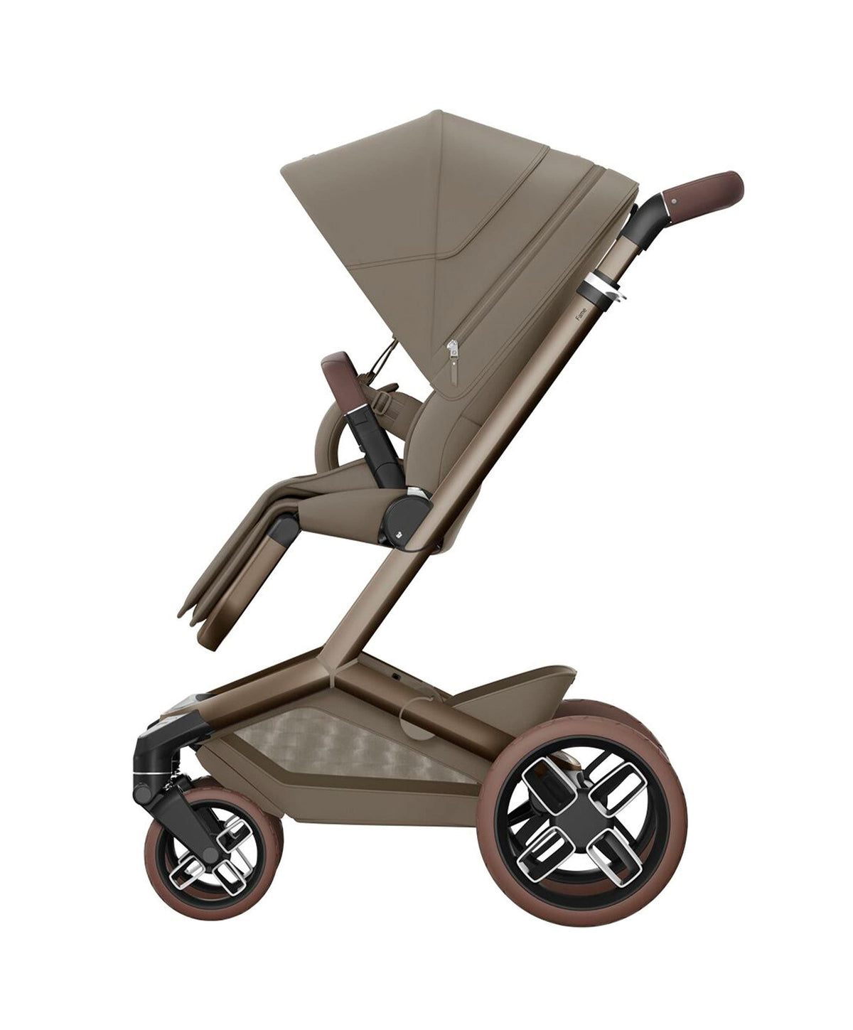 Maxi-Cosi Fame Ultimate Pushchair Bundle with Pebble Slide Pro Car Seat & Base - Oak Truffle