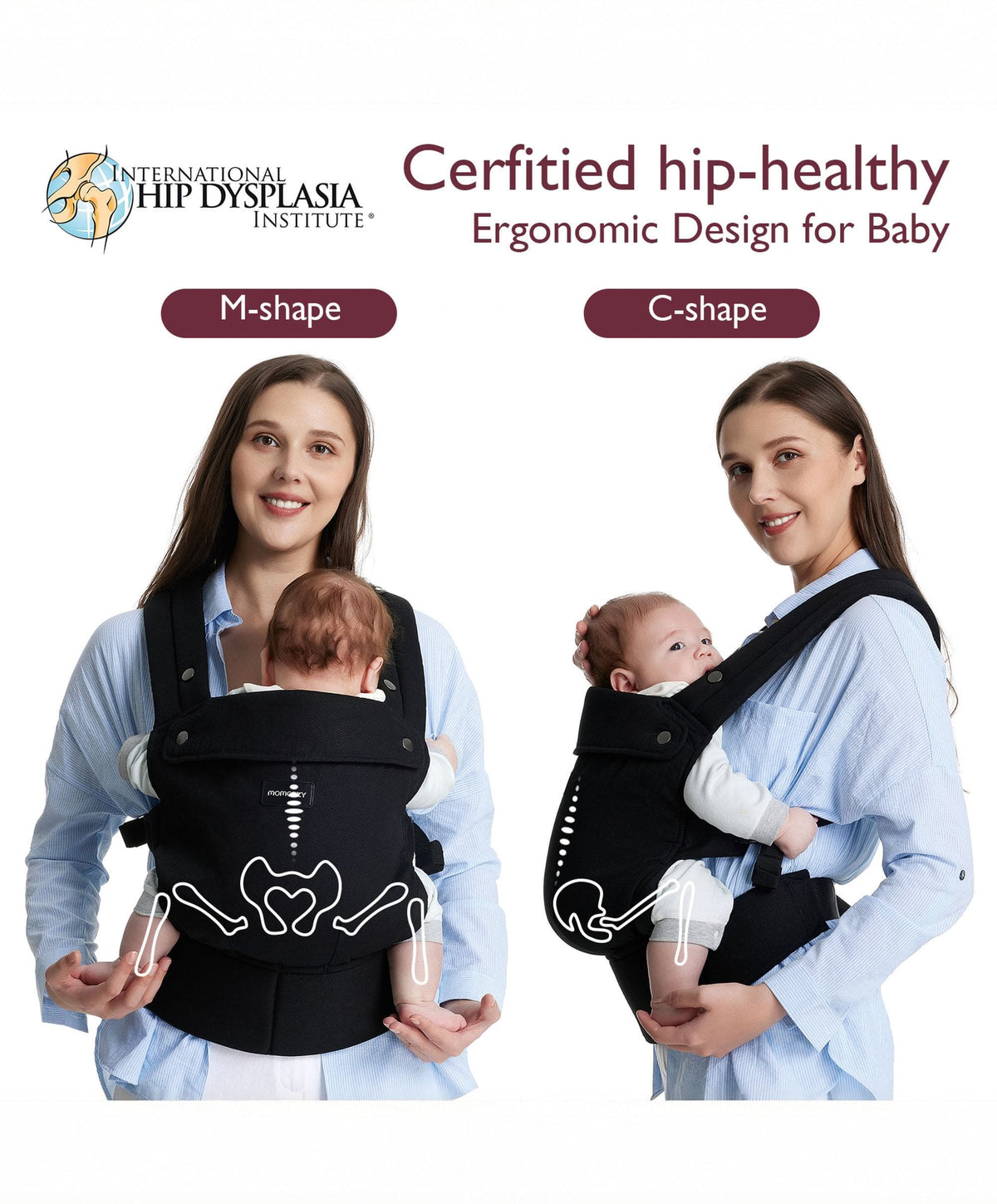 Momcozy Baby Carrier 3M+ Cotton - Black
