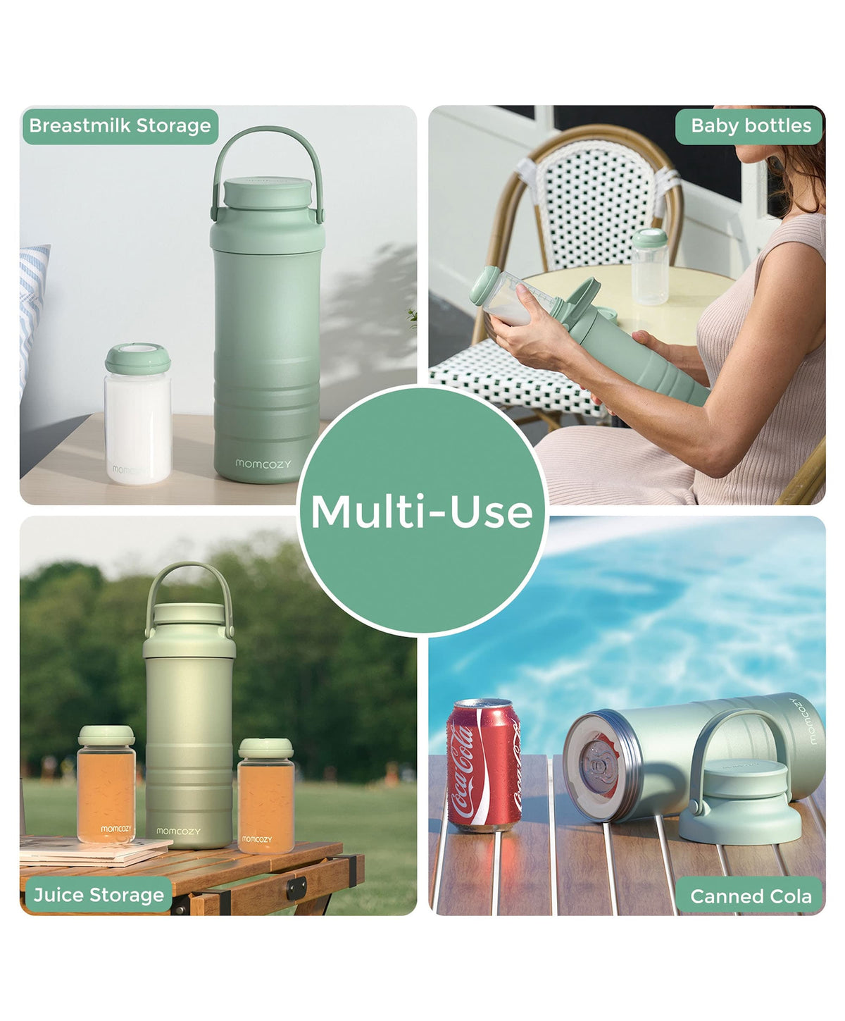 Momcozy Portable Breast Milk Cooler - Green
