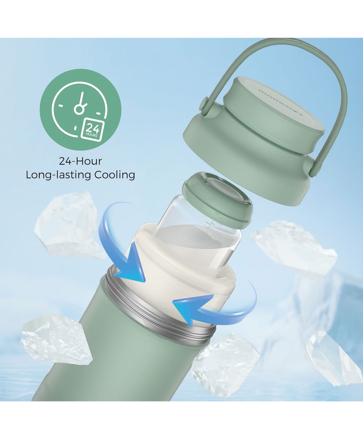 Momcozy Portable Breast Milk Cooler - Green
