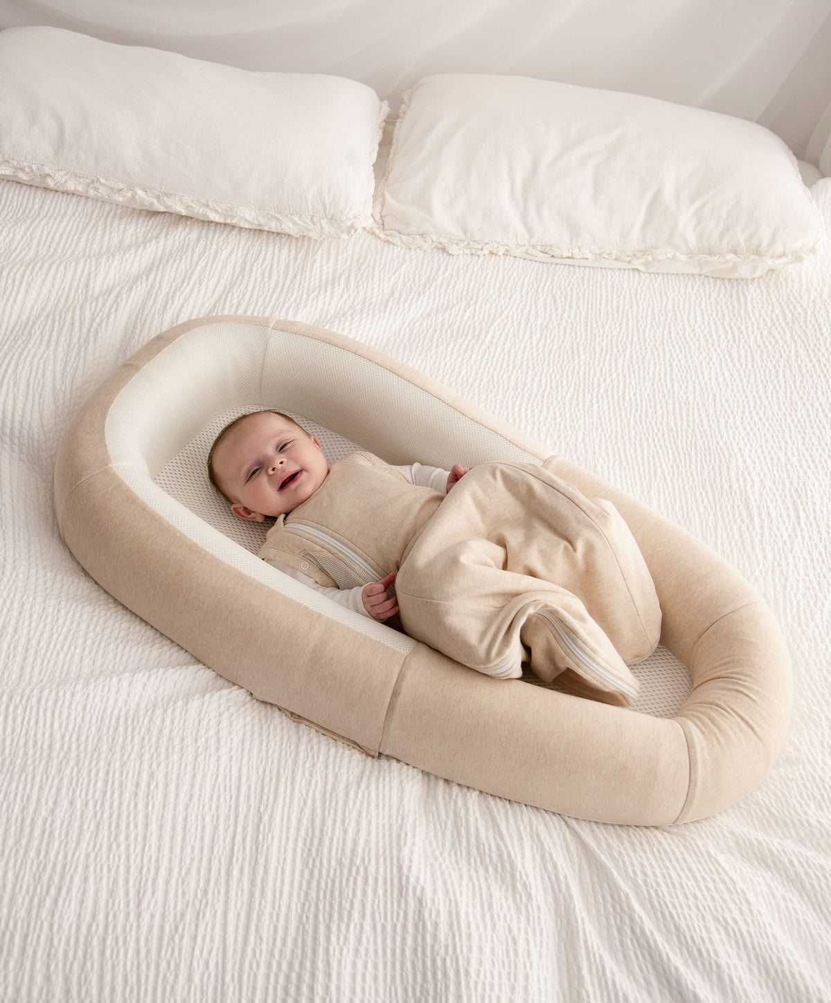 Purflo Swaddle to Sleep Bag 0-4 Months (2.5 Tog) - Sand