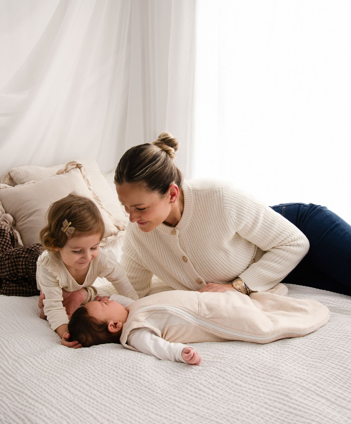 Purflo Swaddle to Sleep Bag 0-4 Months (2.5 Tog) - Sand