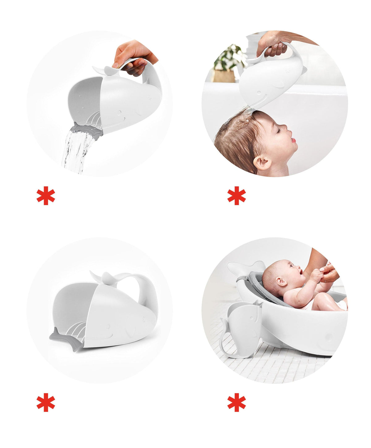 SkipHop Moby Bath Rinser  - White