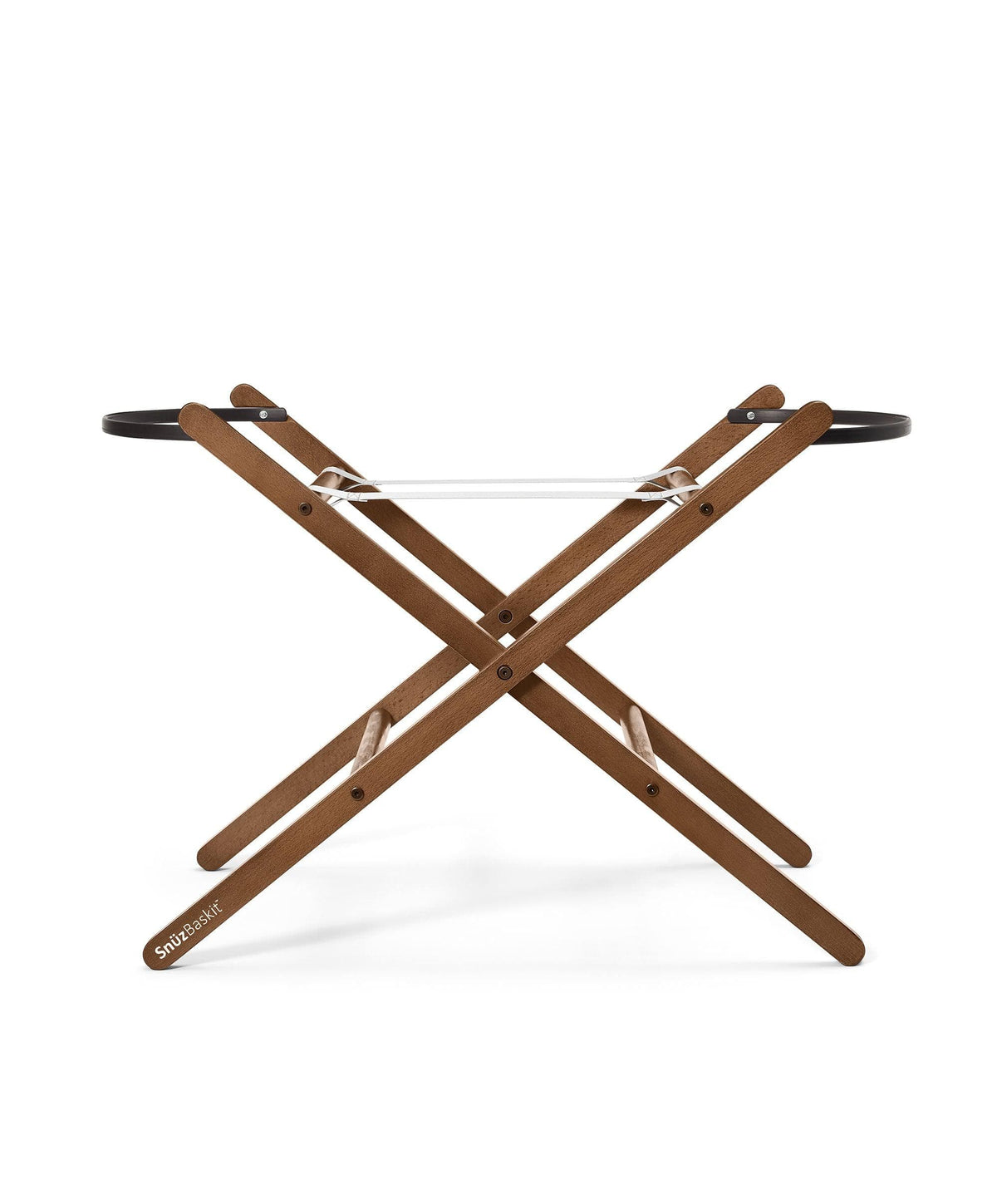 SnuzBaskit Moses Basket & Stand - Graphite/Walnut