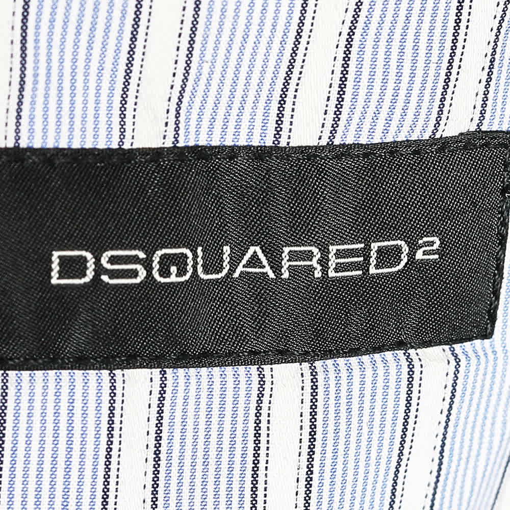 Dsquared2 Vintage Khaki Cotton Distressed Utility Jacket XXS