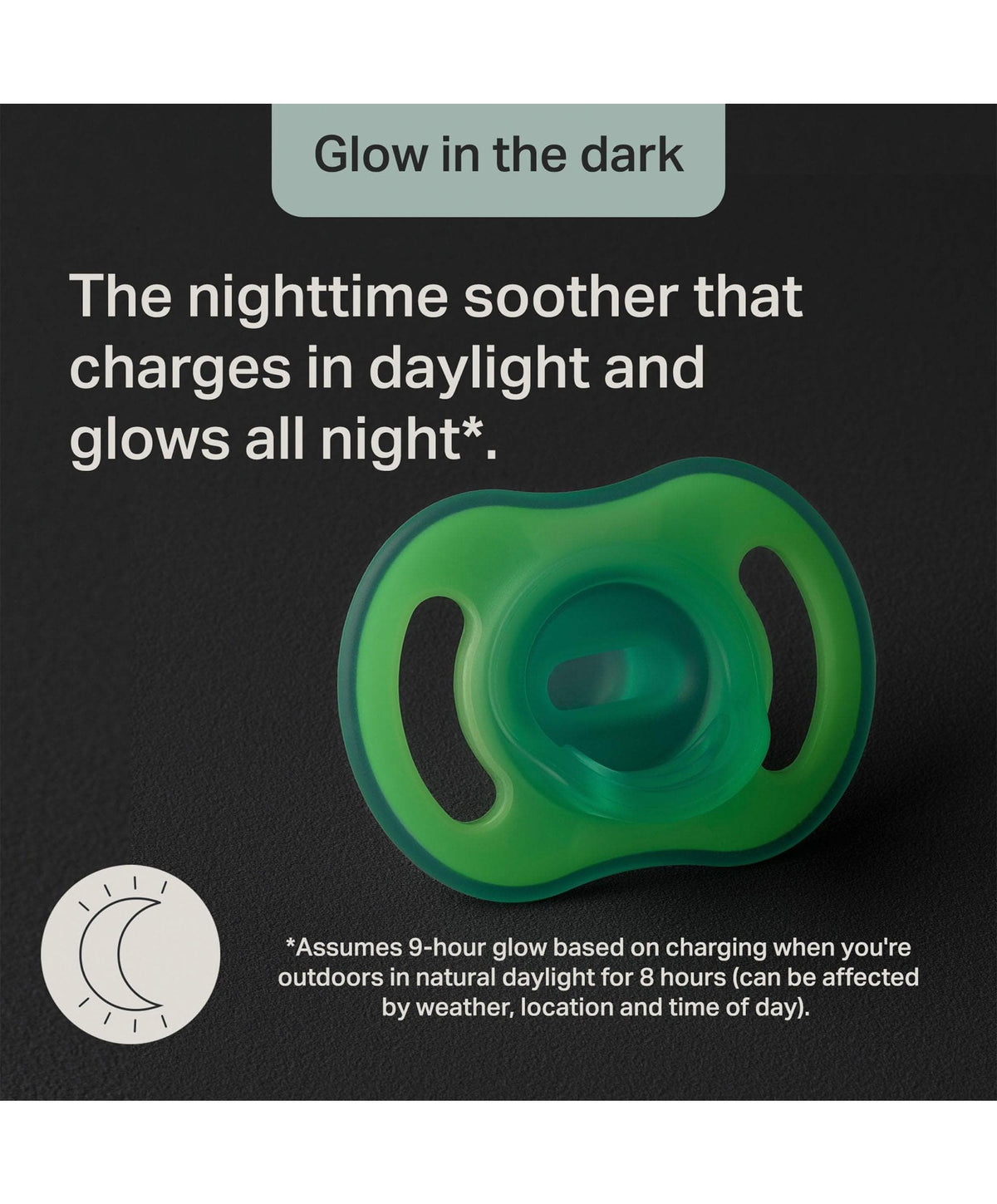 Tommee Tippee Ultra-light StayPut Night Glow Soother  0-6m  (2 Pack)