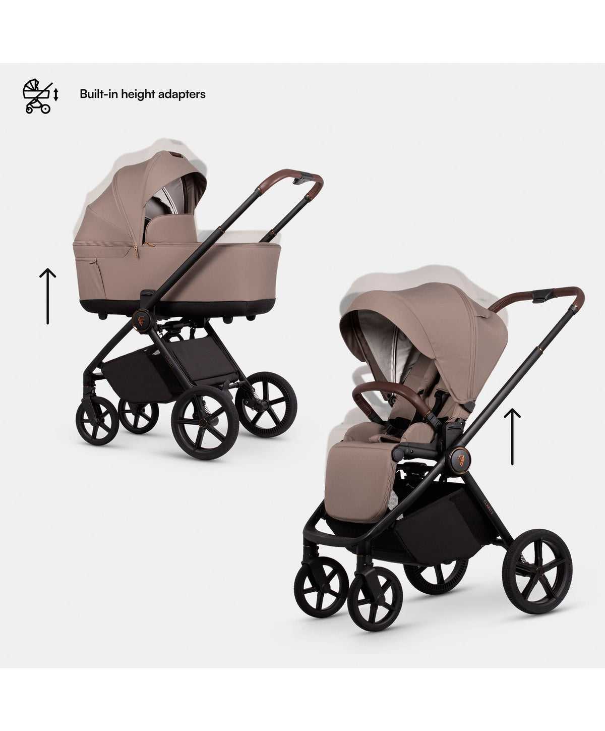 Venicci Claro2 2in1 Essential Pushchair Bundle (8 Pieces) - Almond
