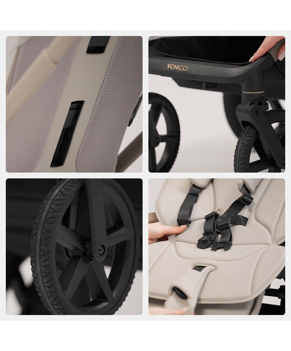 Venicci Upline3 4in1 Plus Ultimate Pushchair Bundle (16 Pieces) - Onyx