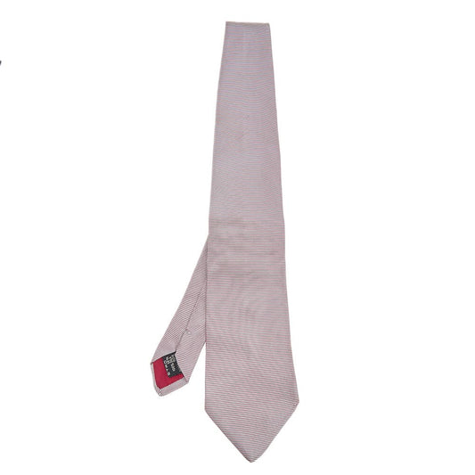 Etro Silver Striped Silk Tie